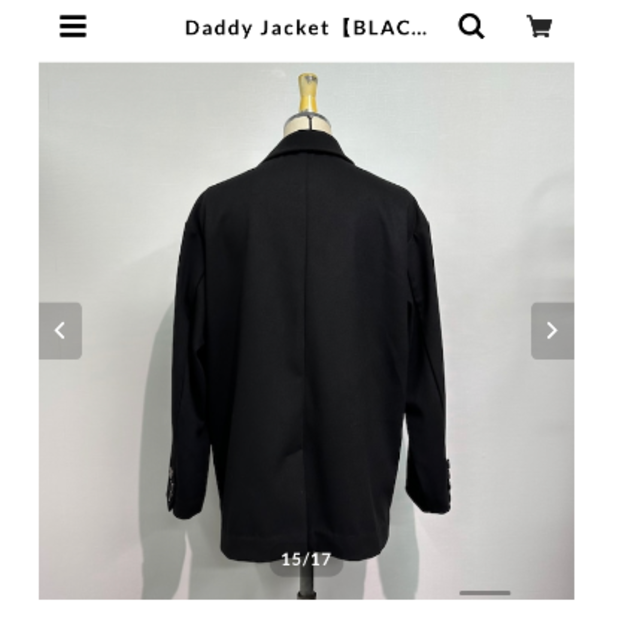 ca-ito  Daddy Jacket【BLACK】 レディースのジャケット/アウター(テーラードジャケット)の商品写真