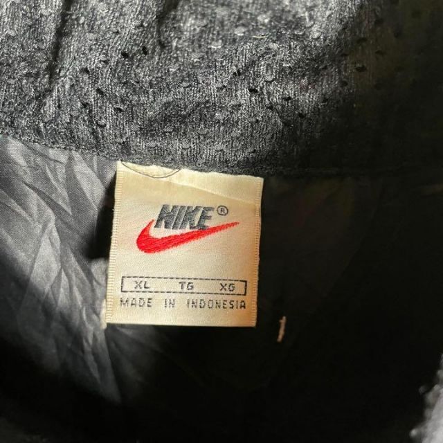 【菅田将暉さん色違い着用】NIKEナイロンベスト古着ワンポイント刺繍ロゴ黒XL - 6