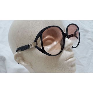 正規レア Dior CDロゴ ヴィンテージ クロコ柄フルフレームサングラス黒 茶-