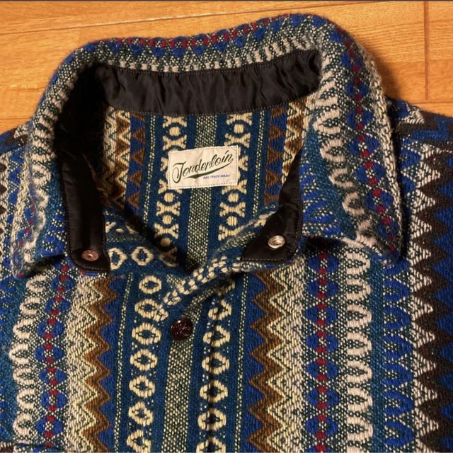 人気品! TENDERLOIN ネイティブ シャツ ジャケット ブルー 青 M | www