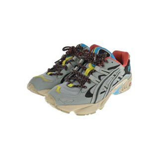 アシックス(asics)のasics アシックス スニーカー 27cm グレー系x黄x黒等 【古着】【中古】(スニーカー)