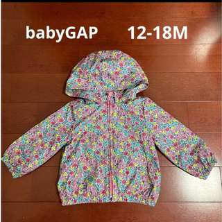 ベビーギャップ(babyGAP)のbaby gap 花柄ウィンドブレーカー　女の子用　80(ジャケット/コート)