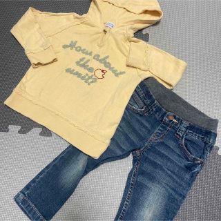 ハッカベビー(hakka baby)のハッカベビー長袖・西松屋ズボン　90cm 上下セット(Tシャツ/カットソー)