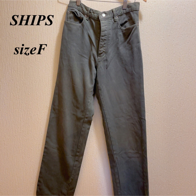 SHIPS(シップス)の美品★SHIPS★シップス★コーデュロイデザイングレーデニムパンツ★L レディースのパンツ(デニム/ジーンズ)の商品写真