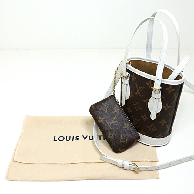 未使用 展示品 ルイ ヴィトン LOUIS VUITTON LV マッチ モノグラム ナノ バケット 2way ハンド ショルダー バッグ M81489 RFID VLP 90216682