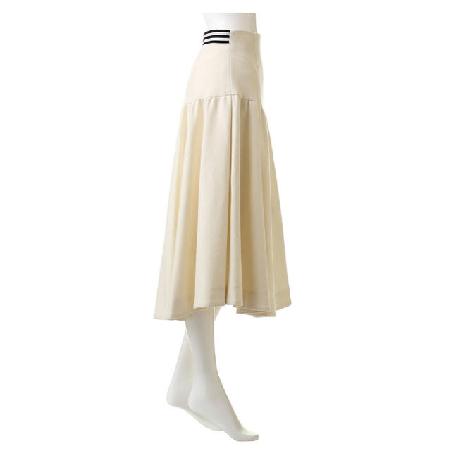 新品未着用！ボーダーズアットバルコニー　FLARE WOOL SKIRT 3692cm着丈