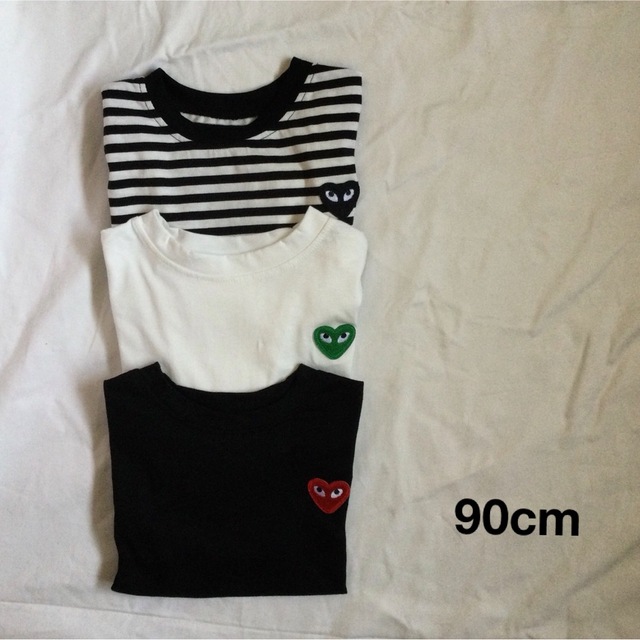 ハートワッペン付きロンT  90cm キッズ/ベビー/マタニティのキッズ服男の子用(90cm~)(Tシャツ/カットソー)の商品写真