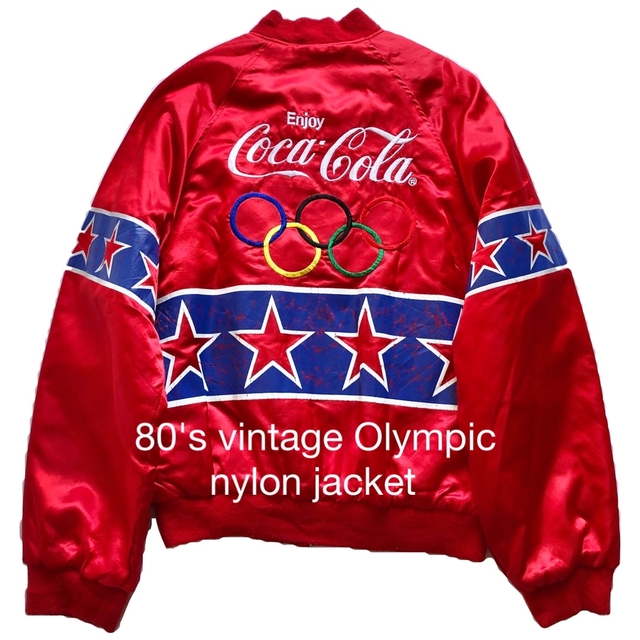 80's ヴィンテージ コカコーラ オリンピック ナイロンジャケット 古着 | フリマアプリ ラクマ