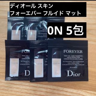 ディオール(Dior)のDior ディオール スキン フォーエヴァー フルイド マット 0N 5包(ファンデーション)