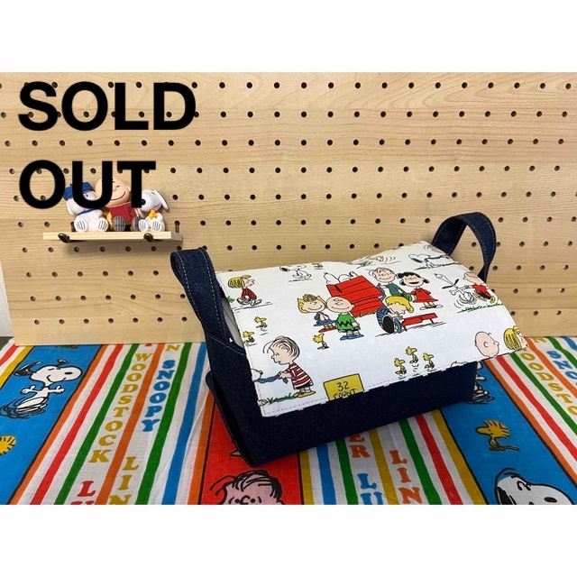 SOLD OUT!ふた付き布バスケット　ハンドメイド インテリア/住まい/日用品のインテリア小物(バスケット/かご)の商品写真