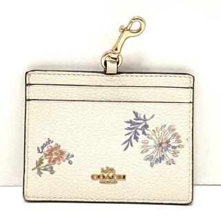 コーチ(COACH)のコーチ パスケース - 72410 花柄 レザー(名刺入れ/定期入れ)