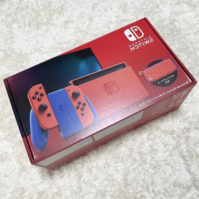 ニンテンドースイッチ本体　マリオレッド×ブルーセット　箱あり