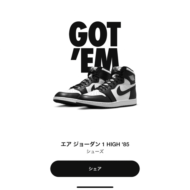 NIKE Jordan 1 High 85 29.5サイズのサムネイル