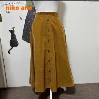 ニコアンド(niko and...)の∇158 ニコアンド キャメル系 コーデュロイ スカート(ロングスカート)