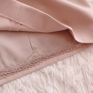 FOXEY - 美品 FOXEY ピンクベージュ ワンピース 襟付き 取り外し可 38