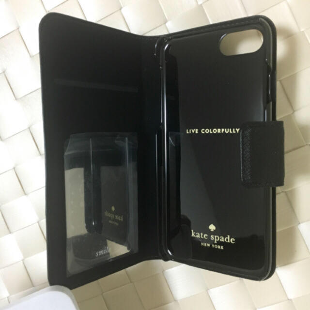 kate spade new york(ケイトスペードニューヨーク)のyuu様専用 新品★ kate spade iPhone7 レザー ケース 黒 スマホ/家電/カメラのスマホアクセサリー(iPhoneケース)の商品写真