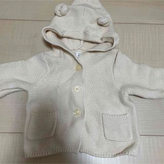 ベビーギャップ(babyGAP)のベビーギャップ くま耳 ニットカーディガン 60(カーディガン/ボレロ)