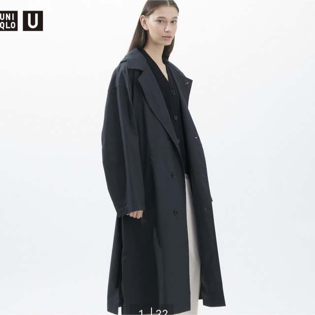 UNIQLO(ユニクロ)のユニクロ　フーデッドロングコート レディースのジャケット/アウター(ロングコート)の商品写真