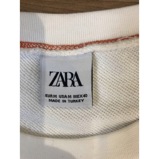 ZARA(ザラ)のZARA スウェットトレーナーM 白　メンズ　ザラ メンズのトップス(スウェット)の商品写真