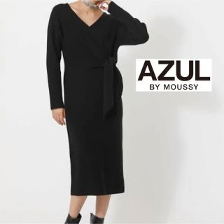 アズールバイマウジー(AZUL by moussy)のAZUL BY MOUSSY♡カシュクール ニットワンピース(ひざ丈ワンピース)