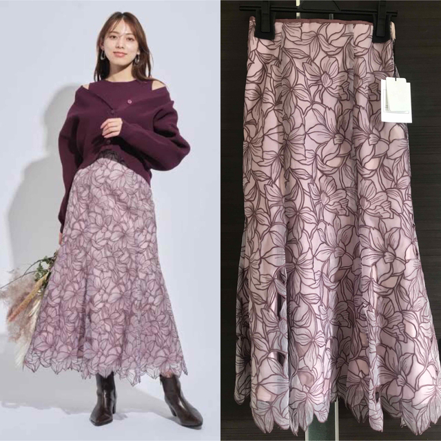 マイストラーダ オーガンジー刺繍ナロースカート | フリマアプリ ラクマ