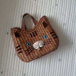 ルートート(ROOTOTE)の❎出品停止❎ルートート🐈ねこちゃんのストローバッグ(かごバッグ/ストローバッグ)