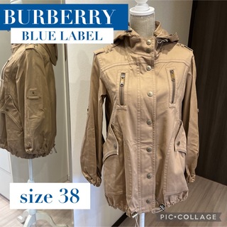バーバリーブルーレーベル(BURBERRY BLUE LABEL)のバーバリーブルーレーベル　コート　サイズ38(モッズコート)