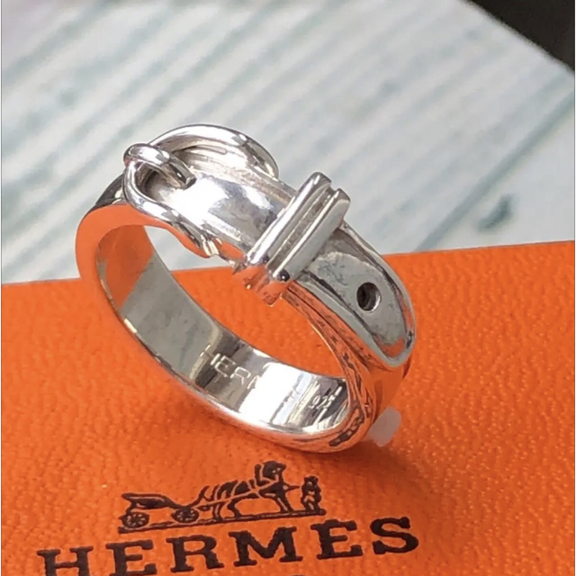エルメス HERMES リング・指輪 ベルトモチーフ シルバー925 シルバー レディース 9号 送料無料 e56164a