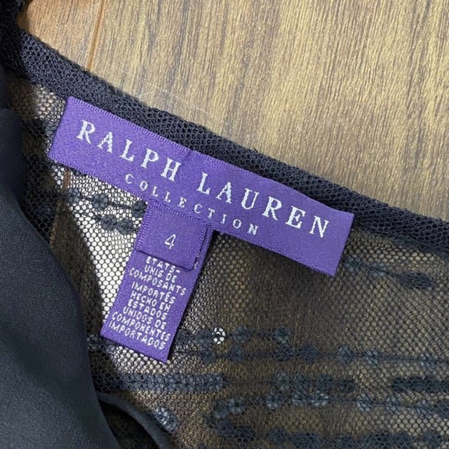 POLO RALPH LAUREN(ポロラルフローレン)のラルフローレン　コレクション　ランウェイ　ドレス　ビーズ　手縫い　レース　ビーズ レディースのワンピース(ひざ丈ワンピース)の商品写真