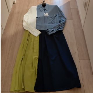 ザラ(ZARA)の新品タグ付きZARAワンピースXS(ロングワンピース/マキシワンピース)