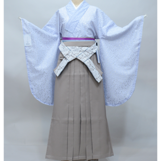 レース二尺袖 袴セット ジュニア用へ直し 135～150cm NO38565-1(和服/着物)