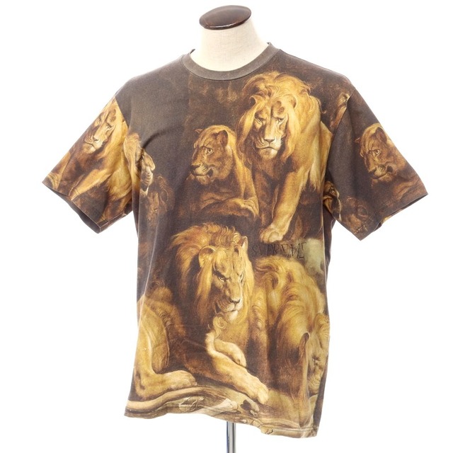 素材コットン100％シュプリーム Supreme 2022年秋冬 Lions' Den S/S Top コットン 半袖 クルーネック Ｔシャツ【サイズＬ】【メンズ】