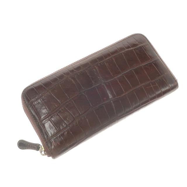 Felisi - 【中古】フェリージ Felisi クロコダイル型押しレザー ジップ