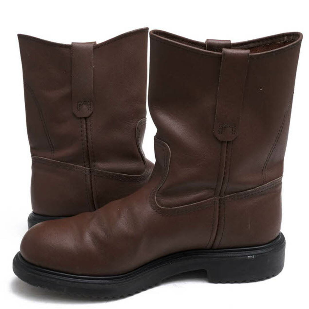 レッドウィング/RED WING ペコスブーツ シューズ 靴 メンズ 男性 男性用レザー 革 本革 ブラウン 茶 8266 9inch Pull On Boot スーパーソール プレーントゥ
