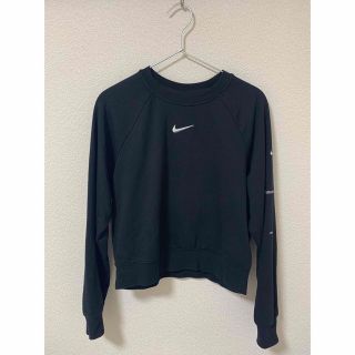 NIKE - NIKE 刺繍 ハーフジップ トレーナー ビッグ スウェット 黒 白