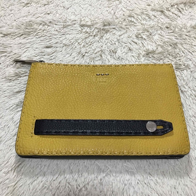 FENDI フェンディ セレリア クラッチバッグ セカンドバッグ イエロー