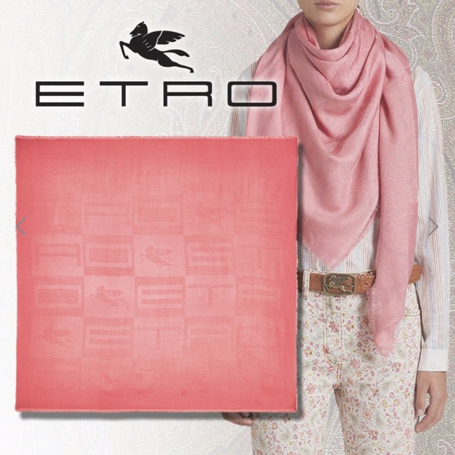 ETRO(エトロ)の【ETRO】PEGASO エトロロゴ ジャカード ショール レディースのファッション小物(マフラー/ショール)の商品写真