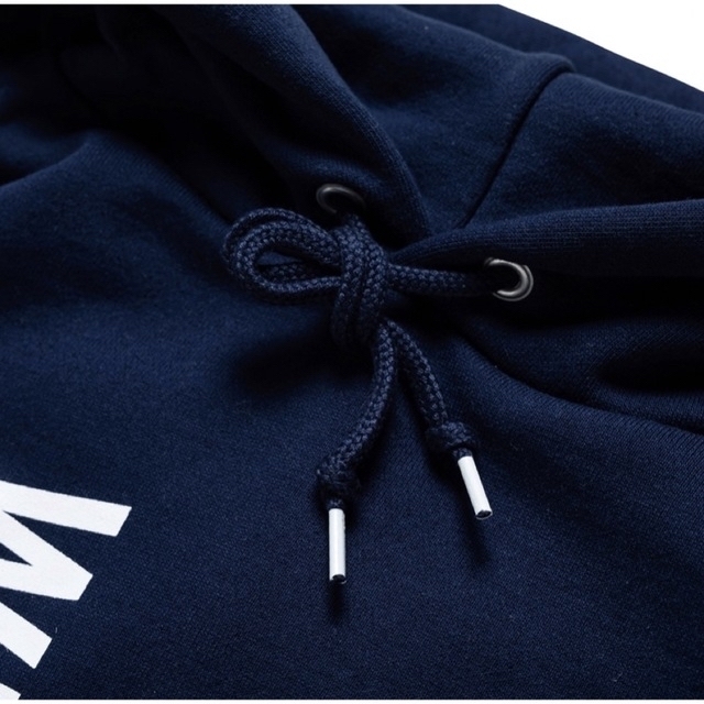 WTAPS ダブルタップス 22AW VISUAL UPARMORED HOODY ロゴプリント プルオーバーパーカー ネイビー 222ATDT-HPM02S