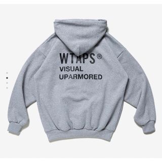 WTAPS ダブルタップス 22AW VISUAL UPARMORED HOODY ロゴプリント プルオーバーパーカー ネイビー 222ATDT-HPM02S