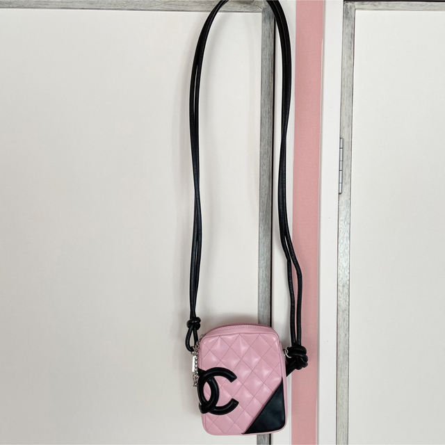 CHANEL カンボンライン ショルダーバッグ ポシェット ピンク