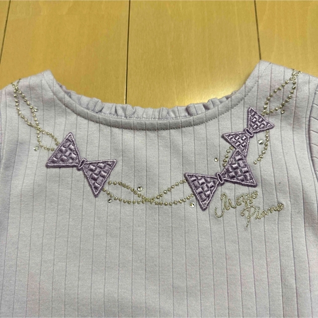 mezzo piano(メゾピアノ)のメゾピアノ 110【極美品】♡レース♡ キッズ/ベビー/マタニティのキッズ服女の子用(90cm~)(Tシャツ/カットソー)の商品写真