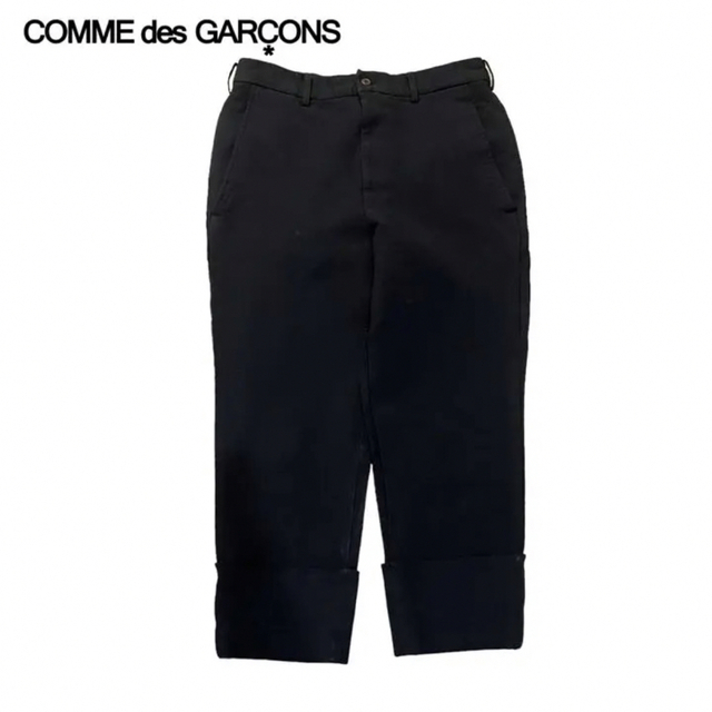 【COMMEdesGARCONS】AD2012 ポリ縮絨 ロールアップパンツ S