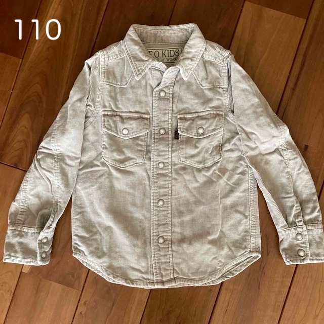 F.O.KIDS(エフオーキッズ)のF.O.KIDS  コーデュロイシャツ　110 キッズ/ベビー/マタニティのキッズ服男の子用(90cm~)(ブラウス)の商品写真