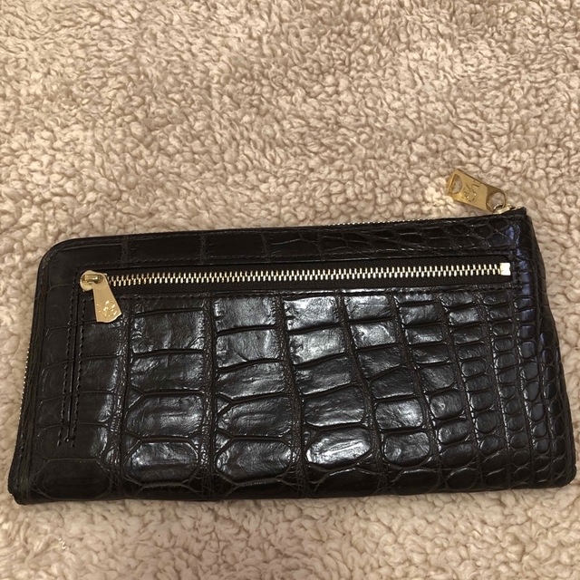 A.D.M.J リアルクロコダイル スワロフスキー 長財布 admj