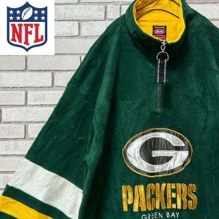 超レア NFL PACKERS フリース プルオーバー ロゴワッペン グリーンL(その他)