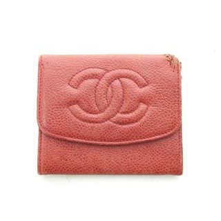 シャネル(CHANEL)のシャネル ココマーク コインケース 小銭入れ ロゴ レザー 赤 ECR17(コインケース)