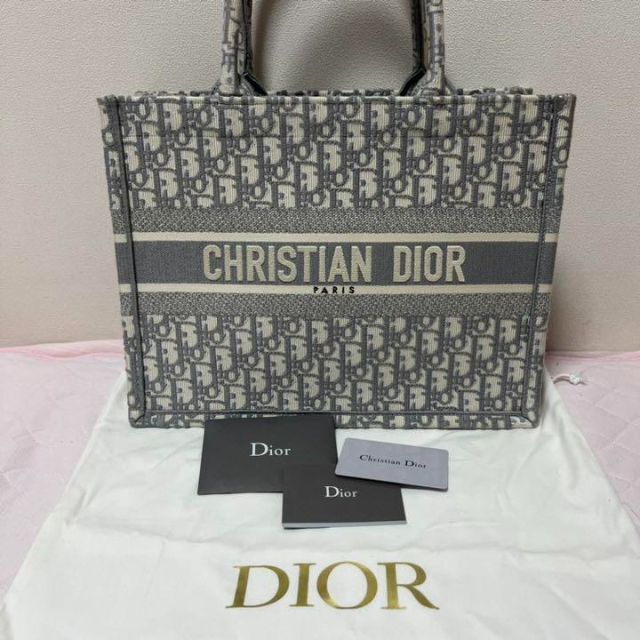 Christian Dior - dior ブックトート ミディアム グレー