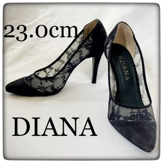 ダイアナ(DIANA)の【美品】DIANA ダイアナ パンプス シースルー 花柄 size23.0cm(ハイヒール/パンプス)