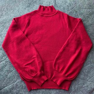 グレイル(GRL)の【値下げしました】レッド  カシミヤタッチ ハイネックニットトップス(ニット/セーター)