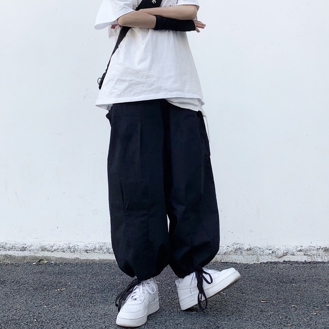 カーゴパンツ ブラック 軍物 ワークパンツ ワイドパンツ ミリタリー 古着 韓国 porteirinha.mg.gov.br